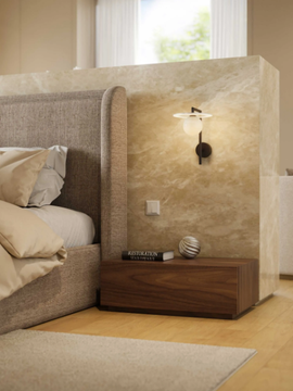 SANTORINI - Rectangular walnut bedside table with drawers by Stylish Club - view 3